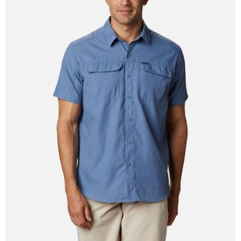 Columbia Silver Ridge 2.0 Short Sleeve, Camisa Grises Azules Para Hombre | 384026-JEB